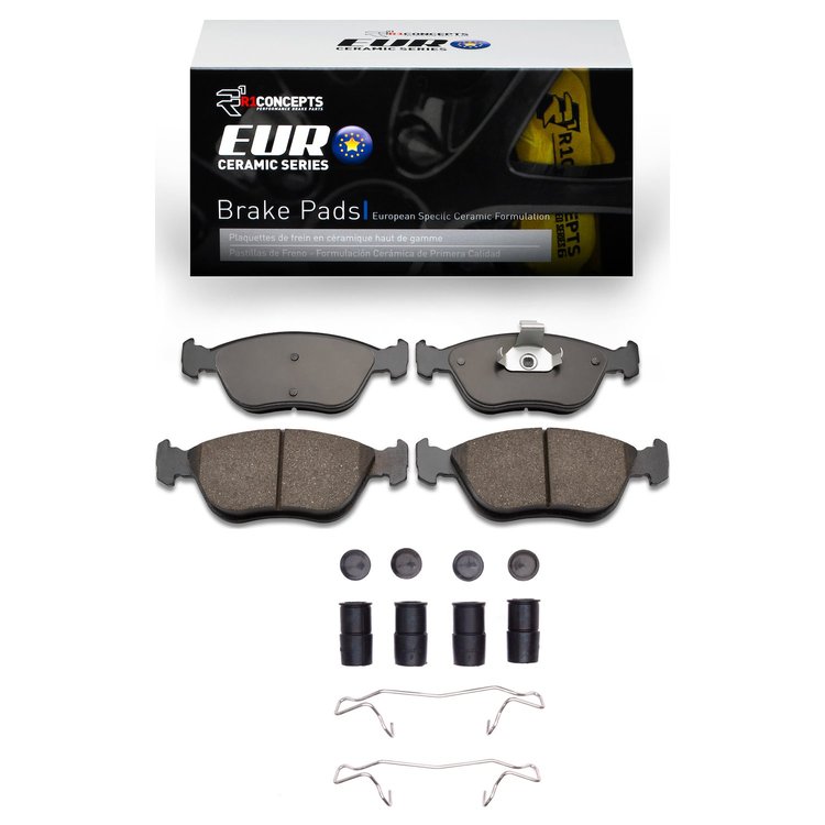 Euro Ceramic Brake Pads & Hardware Kit, 1993-2004 Volvo, Position: Front