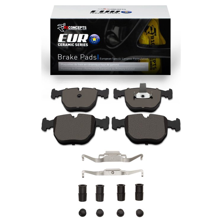 Euro Ceramic Brake Pads & Hardware Kit, 2000-2003 BMW, Position: Front