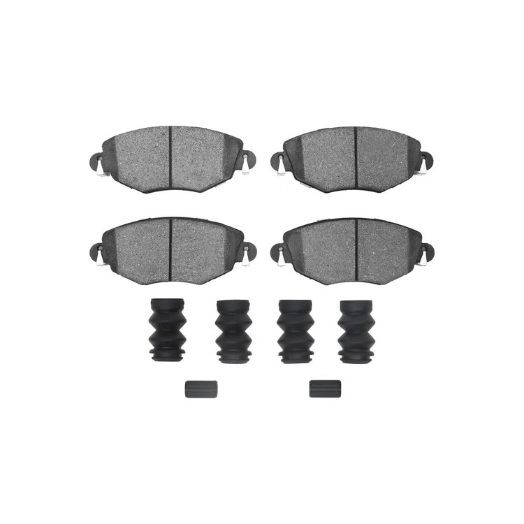 Euro Ceramic Brake Pads & Hardware Kit, 2001-2008 Fits Multiple Makes/Models, Position: Front