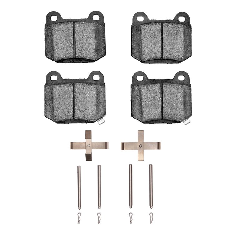 Euro Ceramic Brake Pads & Hardware Kit, 2003-2020 Fits Multiple Makes/Models, Position: Rear