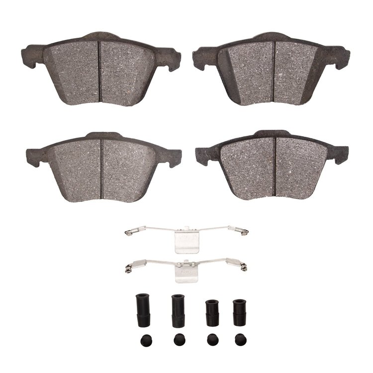 Euro Ceramic Brake Pads & Hardware Kit, 2003-2009 Volvo, Position: Front