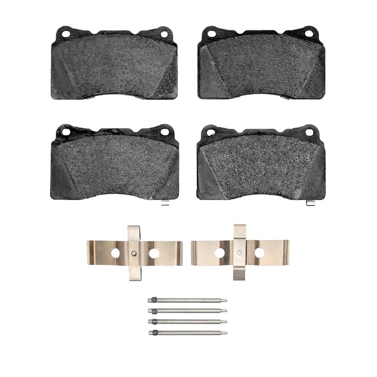 Euro Ceramic Brake Pads & Hardware Kit, 2014-2017 Mopar, Position: Front & Rear
