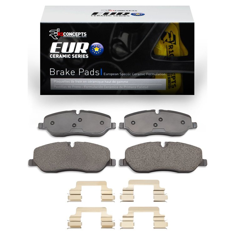 Euro Ceramic Brake Pads & Hardware Kit, 2005-2009 Land Rover, Position: Front