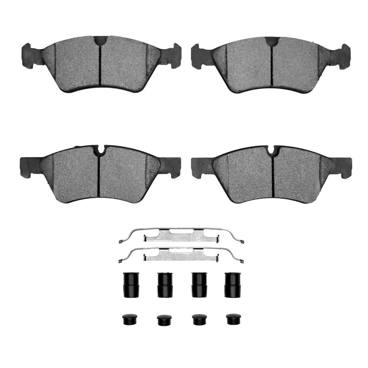 Euro Ceramic Brake Pads & Hardware Kit, 2005-2012 Mercedes-Benz, Position: Front