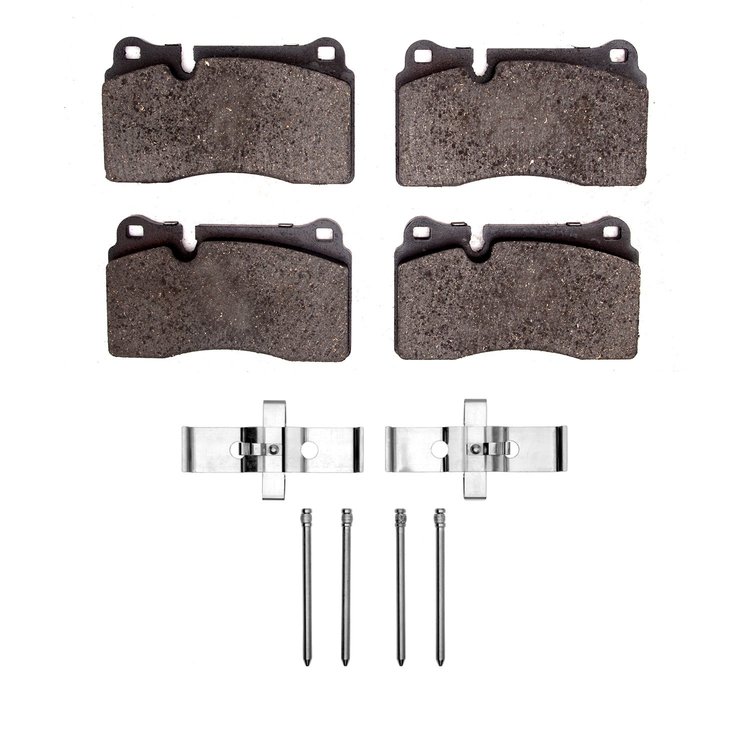 Euro Ceramic Brake Pads & Hardware Kit, 2006-2019 Fits Multiple Makes/Models, Position: Front & Rear