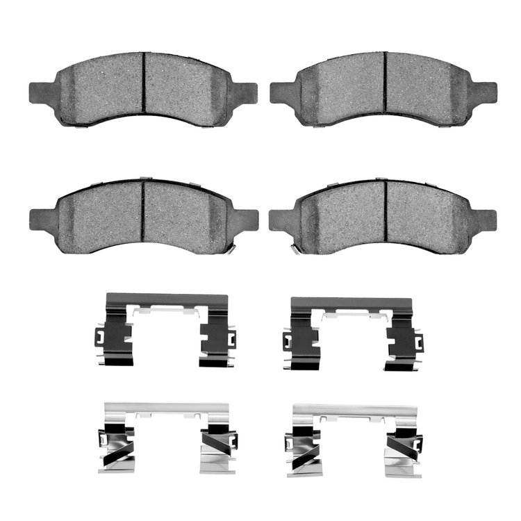 Euro Ceramic Brake Pads & Hardware Kit, 2006-2012 GM, Position: Front