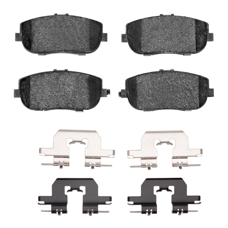 Euro Ceramic Brake Pads & Hardware Kit, Fits Select Fits Multiple Makes/Models, Position: Rear