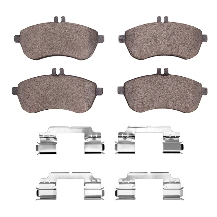 Euro Ceramic Brake Pads & Hardware Kit, 2008-2016 Mercedes-Benz, Position: Front