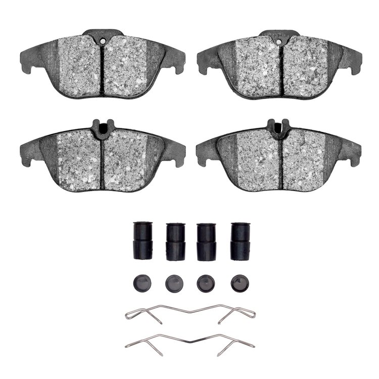 Euro Ceramic Brake Pads & Hardware Kit, 2009-2015 Mercedes-Benz, Position: Rear