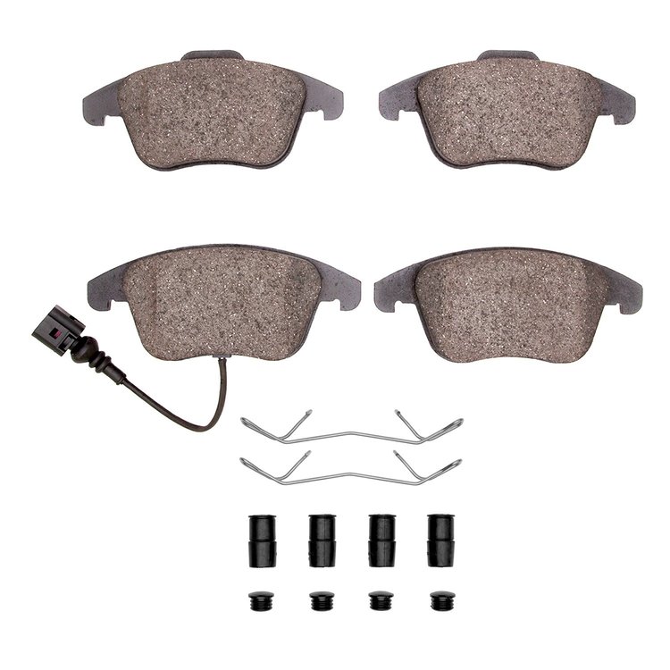 Euro Ceramic Brake Pads & Hardware Kit, 2009-2020 Audi/Porsche/Volkswagen, Position: Front