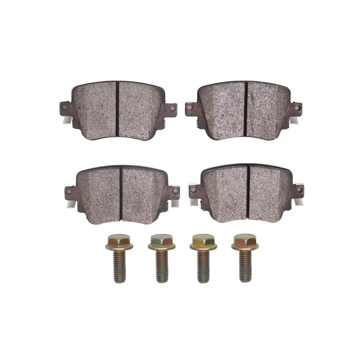 Euro Ceramic Brake Pads & Hardware Kit, Fits Select Audi/Porsche/Volkswagen, Position: Rear