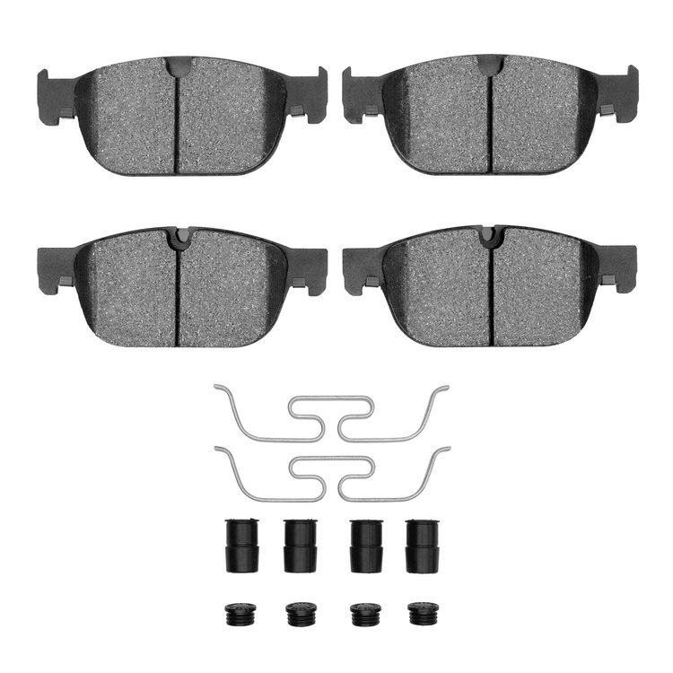 Euro Ceramic Brake Pads & Hardware Kit, Fits Select Fits Multiple Makes/Models, Position: Front