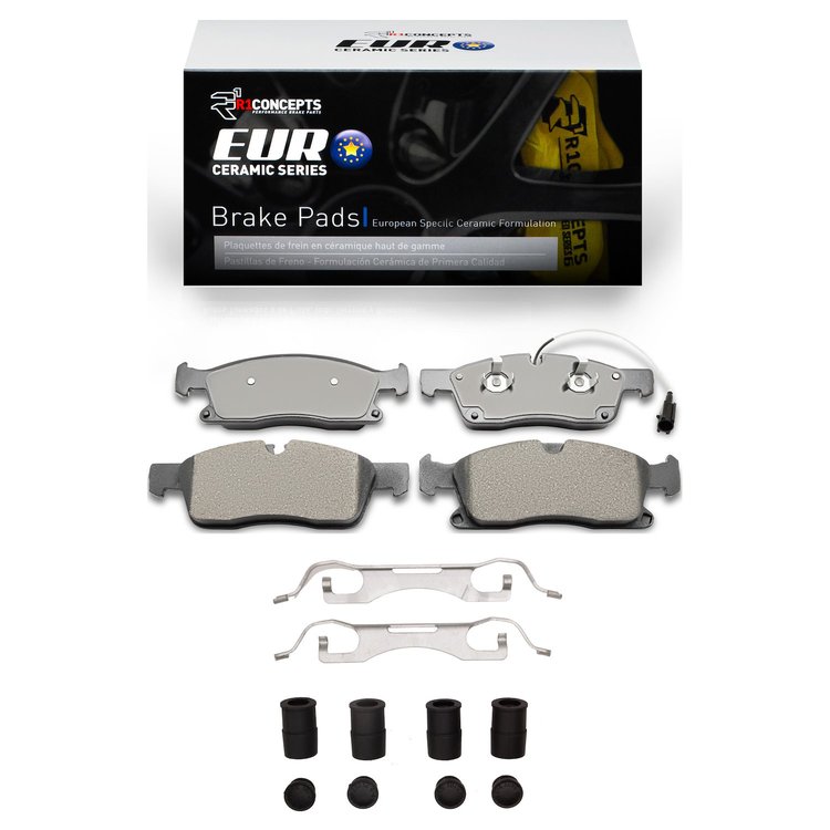 Euro Ceramic Brake Pads & Hardware Kit, 2017-2020 Maserati, Position: Front