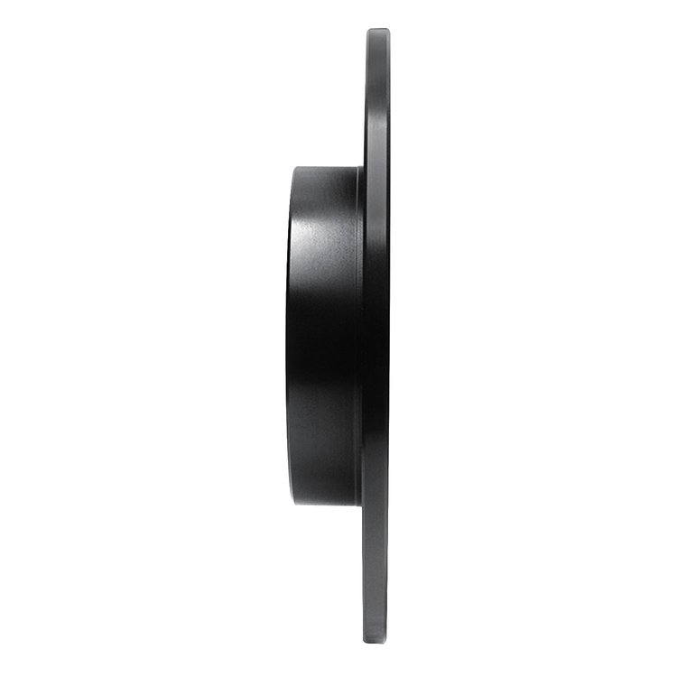 E-Line Drilled & Slotted Black Brake Rotor, 2014-2019 Mopar, Position: Rear Right