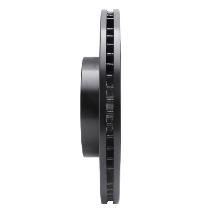 E-Line Drilled & Slotted Black Brake Rotor, 2005-2009 Land Rover, Position: Front Right