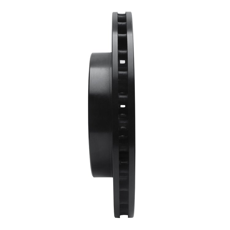 E-Line Drilled & Slotted Black Brake Rotor, 2003-2005 Jaguar, Position: Front Right