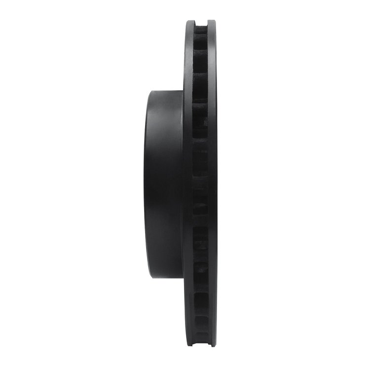 E-Line Drilled & Slotted Black Brake Rotor, 2000-2006 Jaguar, Position: Rear Right
