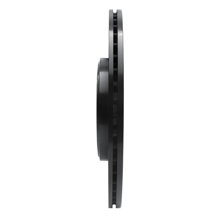 E-Line Drilled & Slotted Black Brake Rotor, 2006-2015 Jaguar, Position: Rear Right