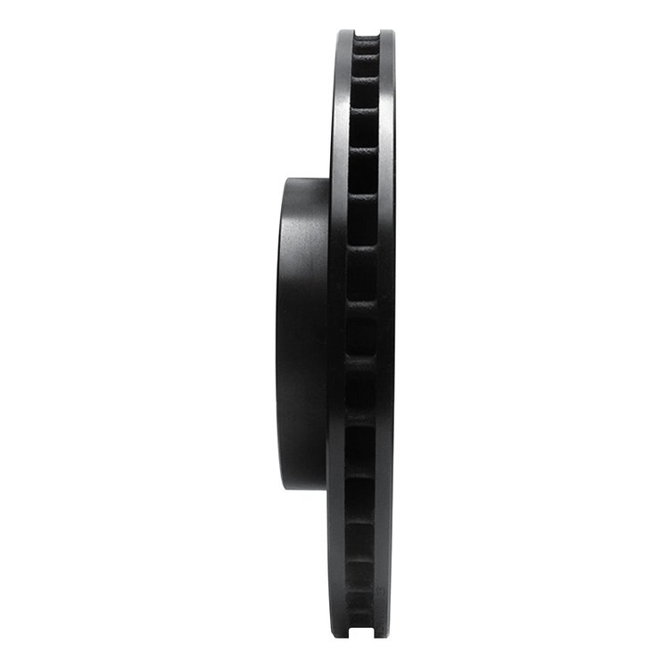 E-Line Drilled & Slotted Black Brake Rotor, 1999-2009 Volvo, Position: Front Right