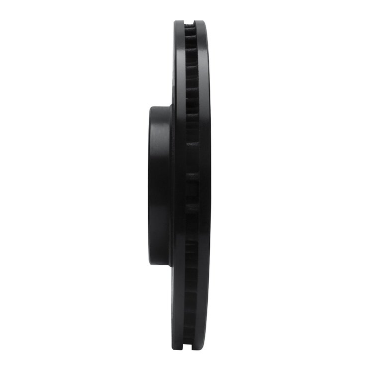 E-Line Drilled & Slotted Black Brake Rotor, 2003-2009 Volvo, Position: Front Left