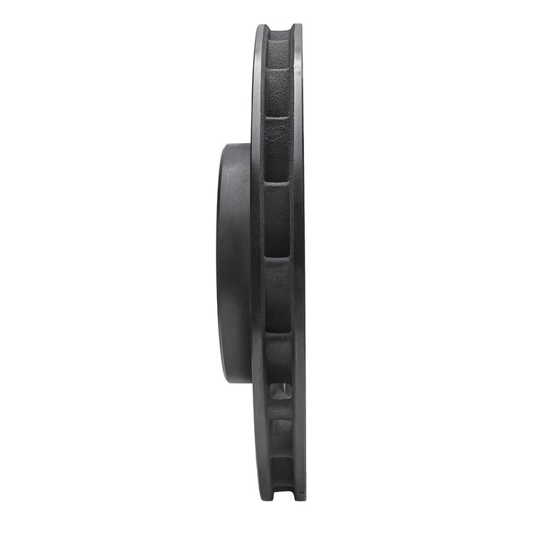 E-Line Drilled & Slotted Black Brake Rotor, 1995-2002 BMW, Position: Right Front