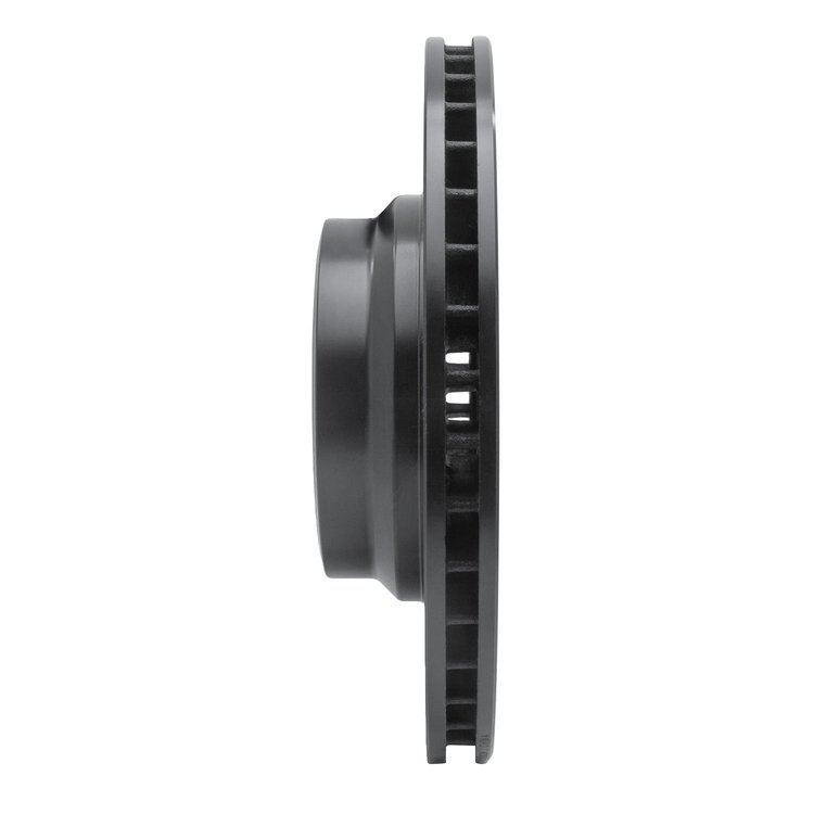 E-Line Drilled & Slotted Black Brake Rotor, 2002-2008 BMW, Position: Front Left