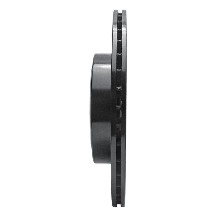 E-Line Drilled & Slotted Black Brake Rotor, 2011-2016 BMW, Position: Rear Left
