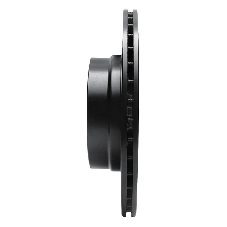E-Line Drilled & Slotted Black Brake Rotor, 2012-2021 BMW, Position: Rear Left