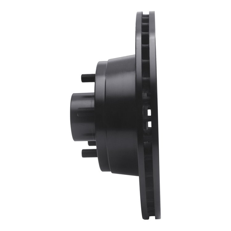 E-Line Drilled & Slotted Black Brake Rotor, 1976-1981 Mopar, Position: Front Right