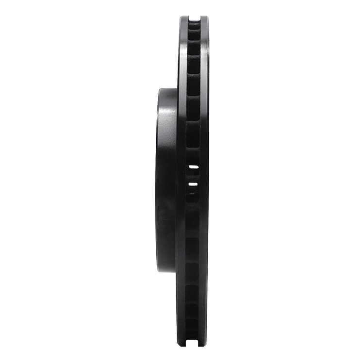 E-Line Drilled & Slotted Black Brake Rotor, 2000-2005 Mopar, Position: Front Right