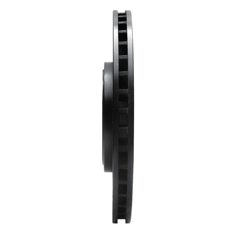 E-Line Drilled & Slotted Black Brake Rotor, 2008-2014 Mopar, Position: Front Right