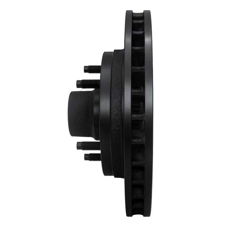 E-Line Drilled & Slotted Black Brake Rotor, 1994-1999 Mopar, Position: Front Right