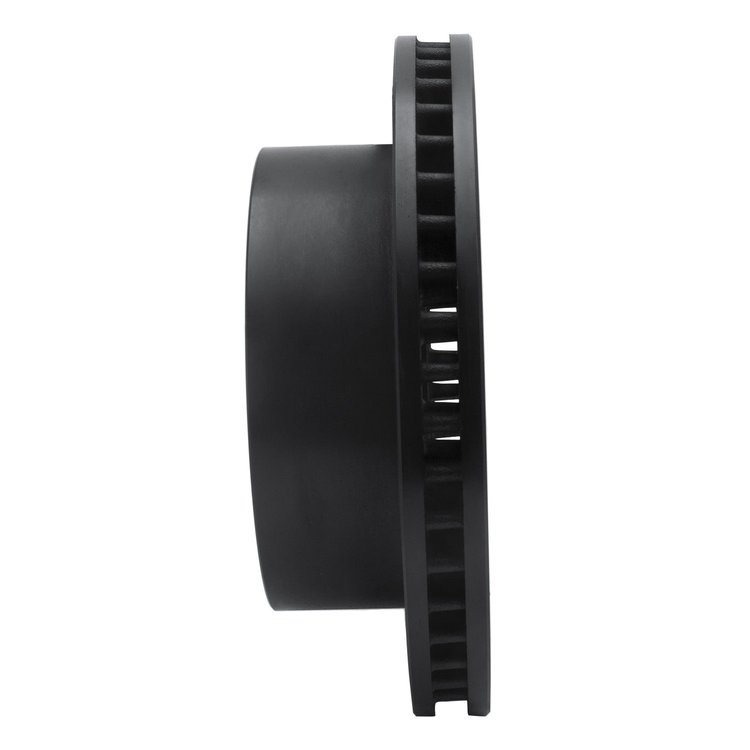 E-Line Drilled & Slotted Black Brake Rotor, 2000-2002 Mopar, Position: Front Left