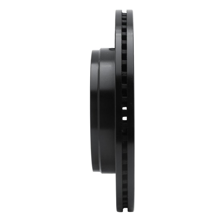 E-Line Drilled & Slotted Black Brake Rotor, Fits Select Mopar, Position: Front Left