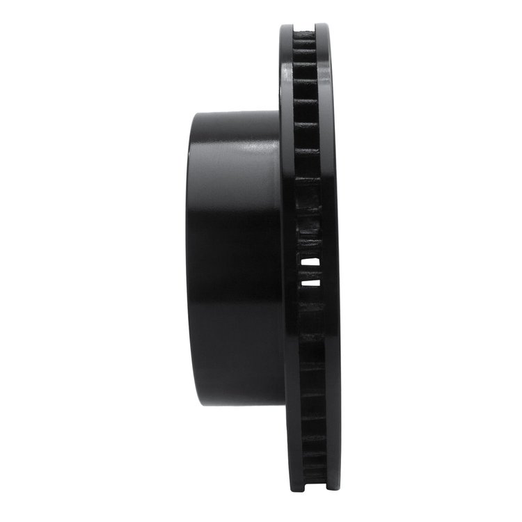E-Line Drilled & Slotted Black Brake Rotor, 2003-2008 Mopar, Position: Front Left