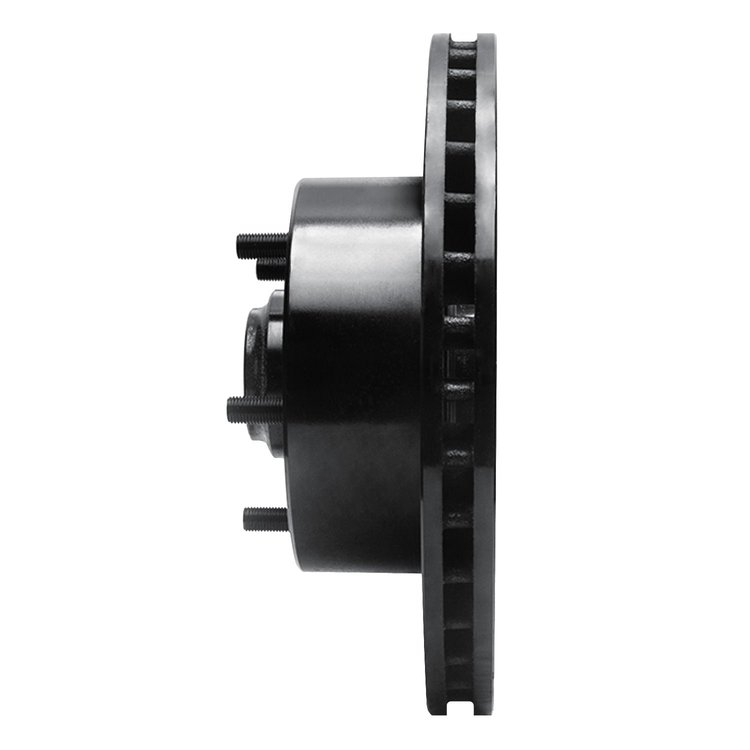 E-Line Drilled & Slotted Black Brake Rotor, 1967-1974 GM, Position: Front Left