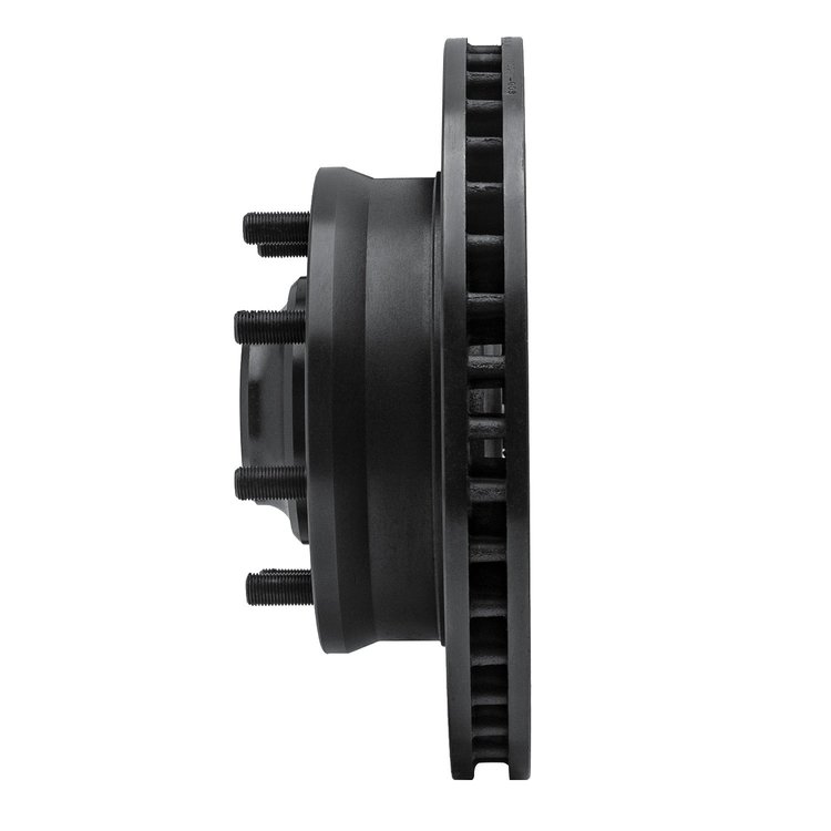 E-Line Drilled & Slotted Black Brake Rotor, 1971-1995 GM, Position: Front Left