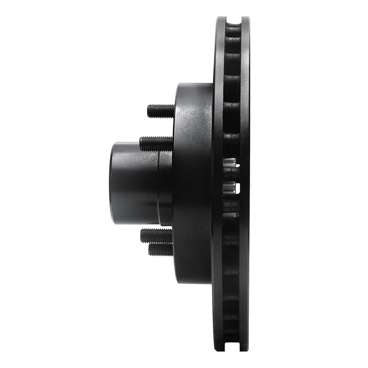 E-Line Drilled & Slotted Black Brake Rotor, 1991-2003 GM, Position: Front Left