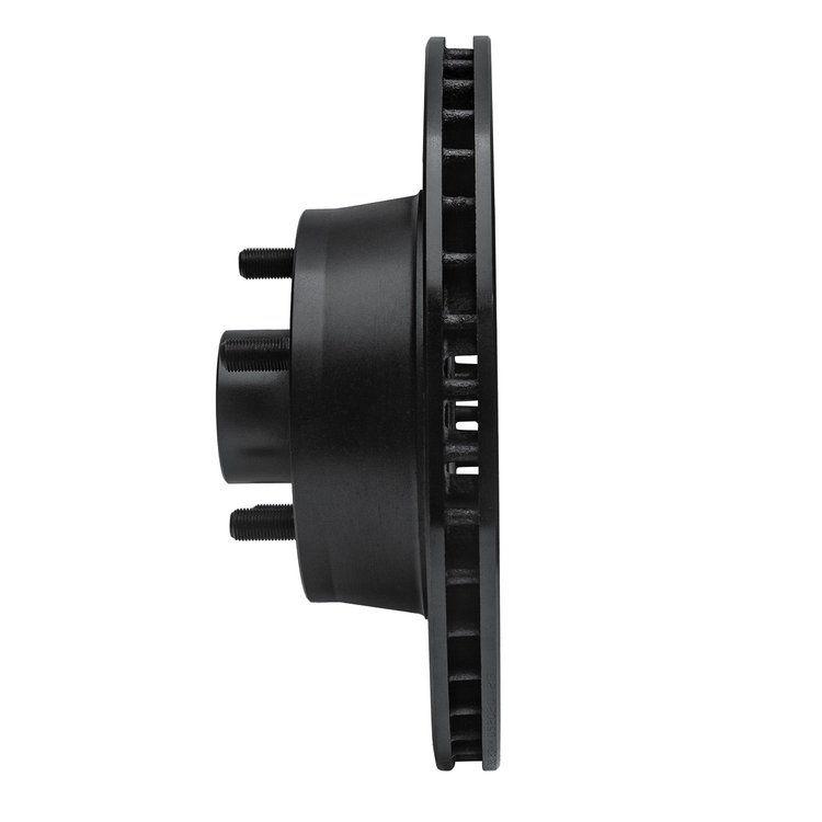E-Line Drilled & Slotted Black Brake Rotor, 1968-1973 Ford/Lincoln/Mercury/Mazda, Position: Front Right