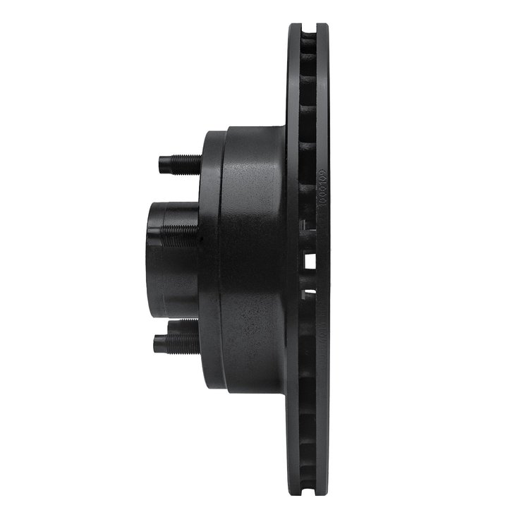 E-Line Drilled & Slotted Black Brake Rotor, 1974-1980 Ford/Lincoln/Mercury/Mazda, Position: Front Right