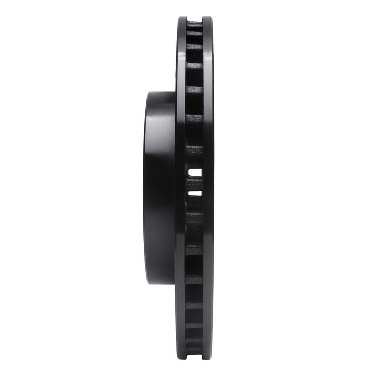 E-Line Drilled & Slotted Black Brake Rotor, 1989-1990 Ford/Lincoln/Mercury/Mazda, Position: Front Right