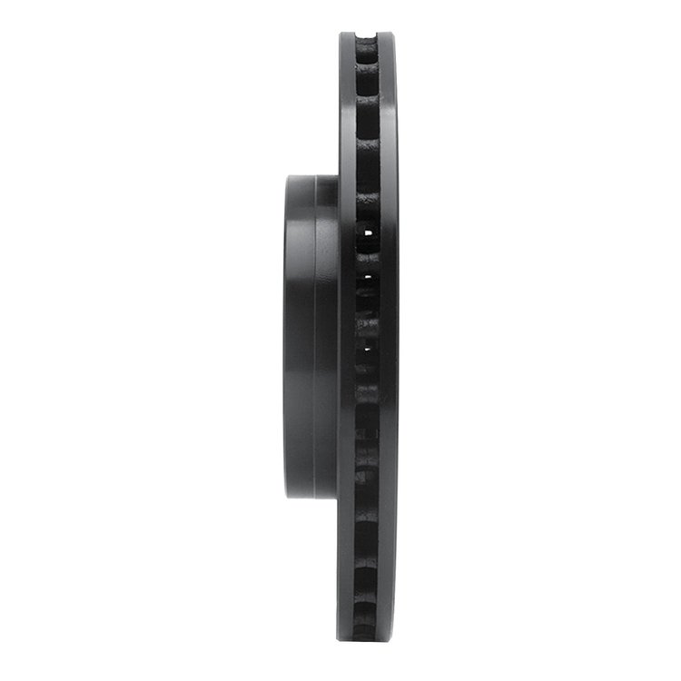 E-Line Drilled & Slotted Black Brake Rotor, 2012-2018 Fits Multiple Makes/Models, Position: Front Left