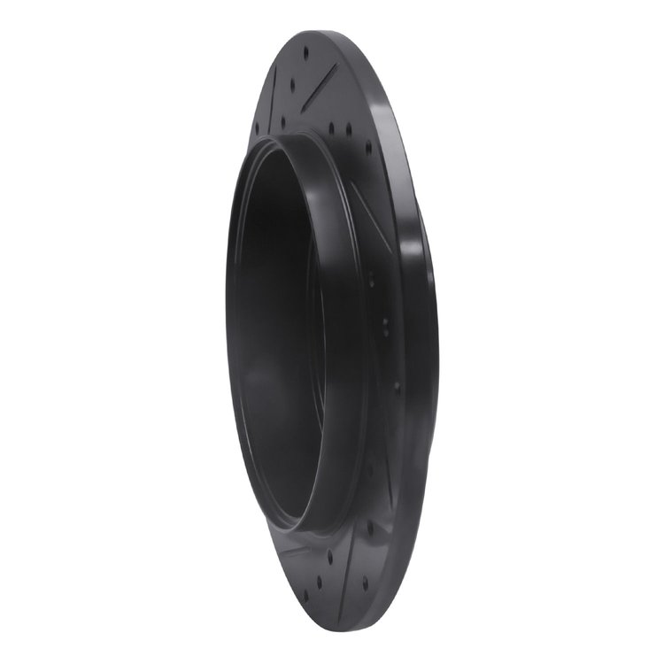 E-Line Drilled & Slotted Black Brake Rotor, 2005-2008 Ford/Lincoln/Mercury/Mazda, Position: Rear Right