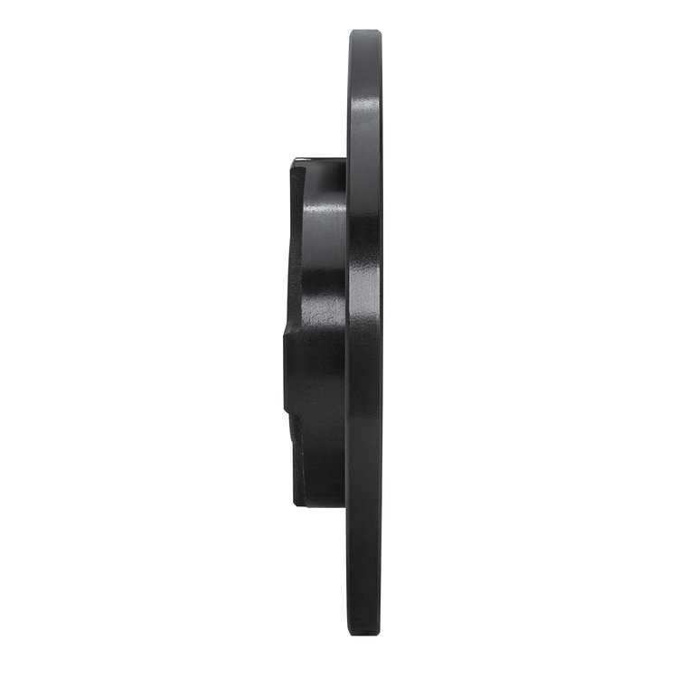 E-Line Drilled & Slotted Black Brake Rotor, 1982-1986 Infiniti/Nissan, Position: Front Right