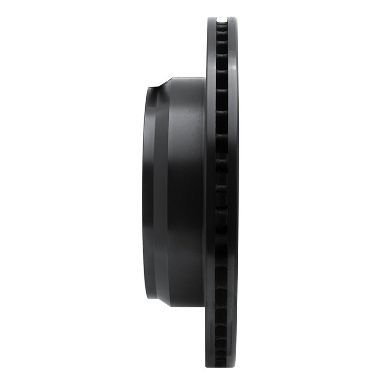 E-Line Drilled & Slotted Black Brake Rotor, 2012-2021 Infiniti/Nissan, Position: Rear Left