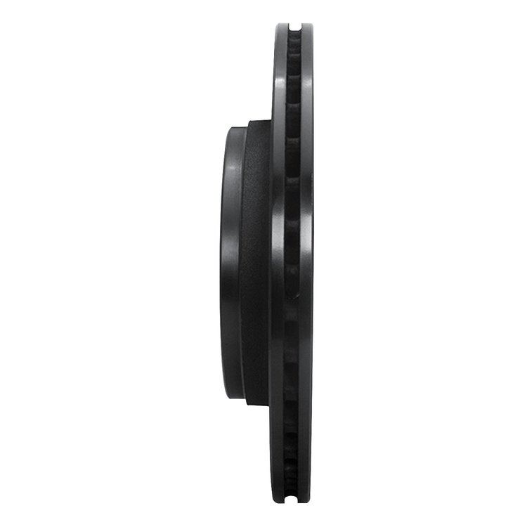 E-Line Drilled & Slotted Black Brake Rotor, 1985-1991 Audi/Porsche/Volkswagen, Position: Rear Right