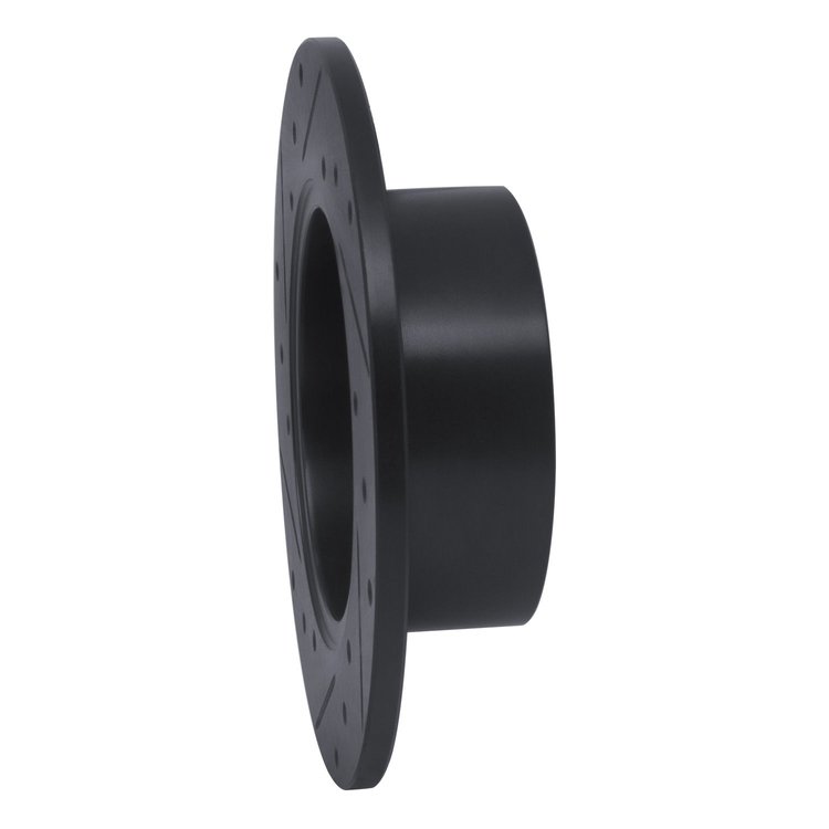 E-Line Drilled & Slotted Black Brake Rotor, 1992-2005 Audi/Porsche/Volkswagen, Position: Rear Right