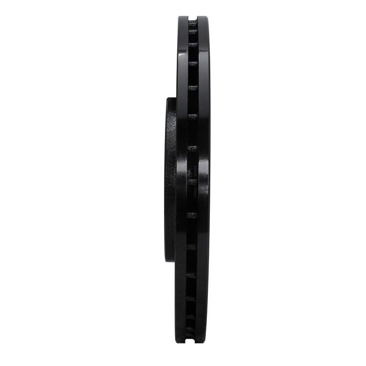E-Line Drilled & Slotted Black Brake Rotor, 1998-2018 Audi/Porsche/Volkswagen, Position: Front Left