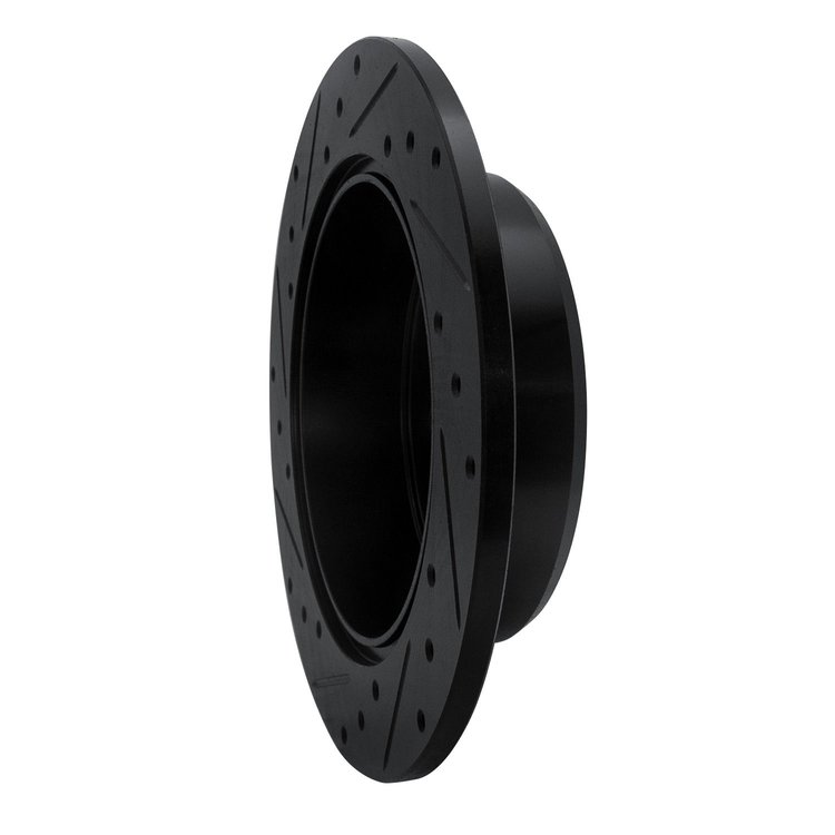 E-Line Drilled & Slotted Black Brake Rotor, 1998-2010 Lexus/Toyota/Scion, Position: Rear Right