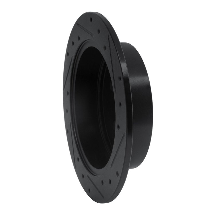 E-Line Drilled & Slotted Black Brake Rotor, 2000-2010 Fits Multiple Makes/Models, Position: Rear Left
